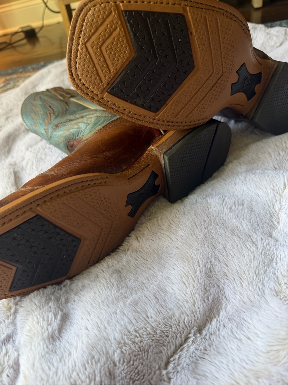 Ariat Arena Rebound Western Boots — Dusted Wheat/Heritage Blue — Men’s 9.5D - Picture 3 of 5